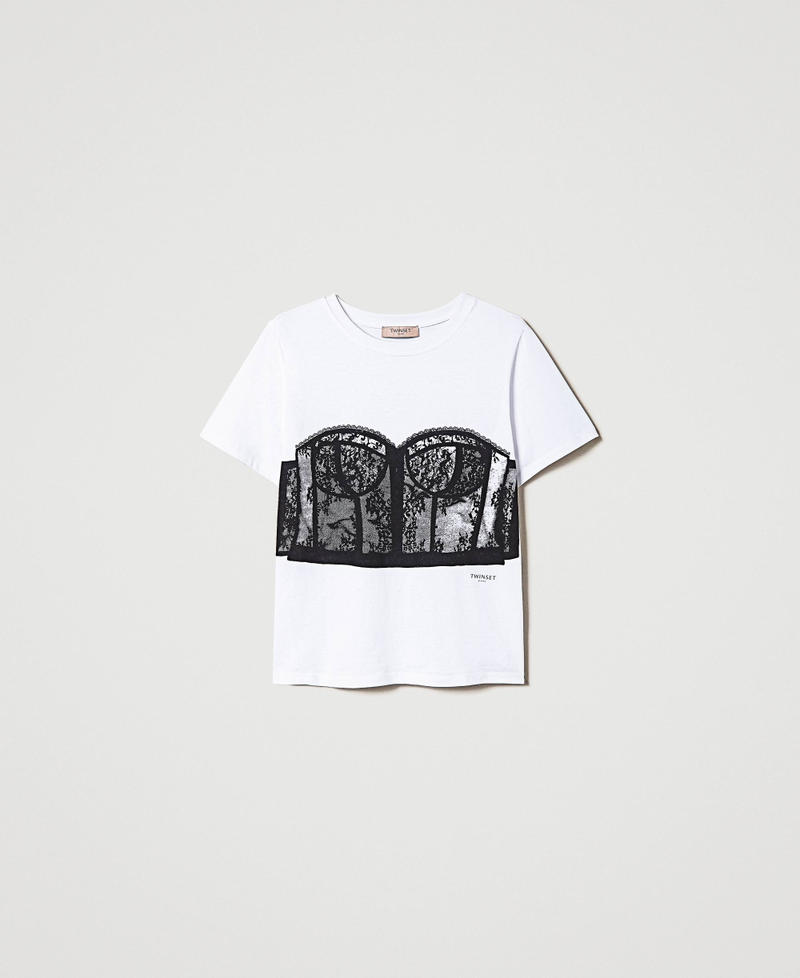 T-shirt regular avec imprim&eacute; bustier