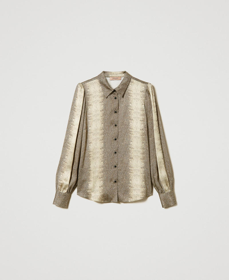 Chemise en satin avec imprimé lézard