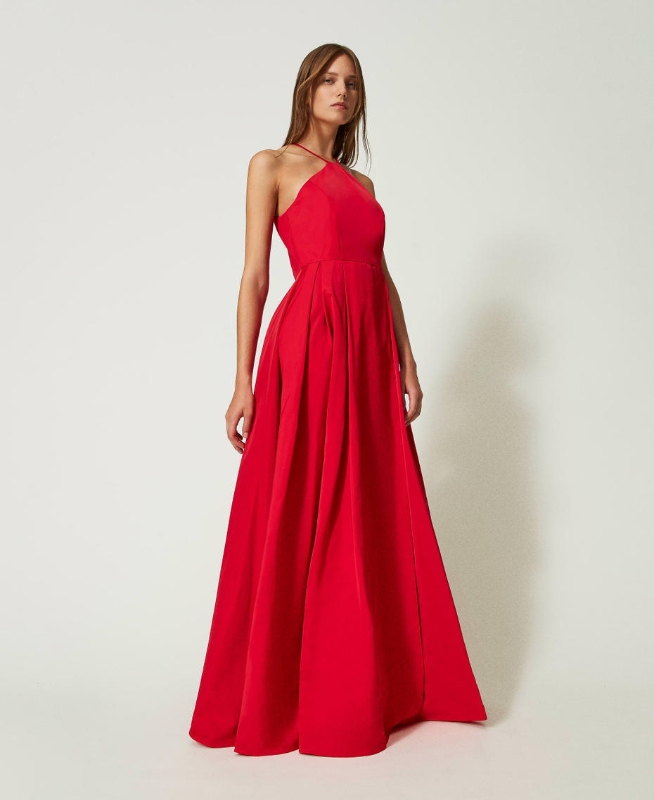 Long taffeta dress