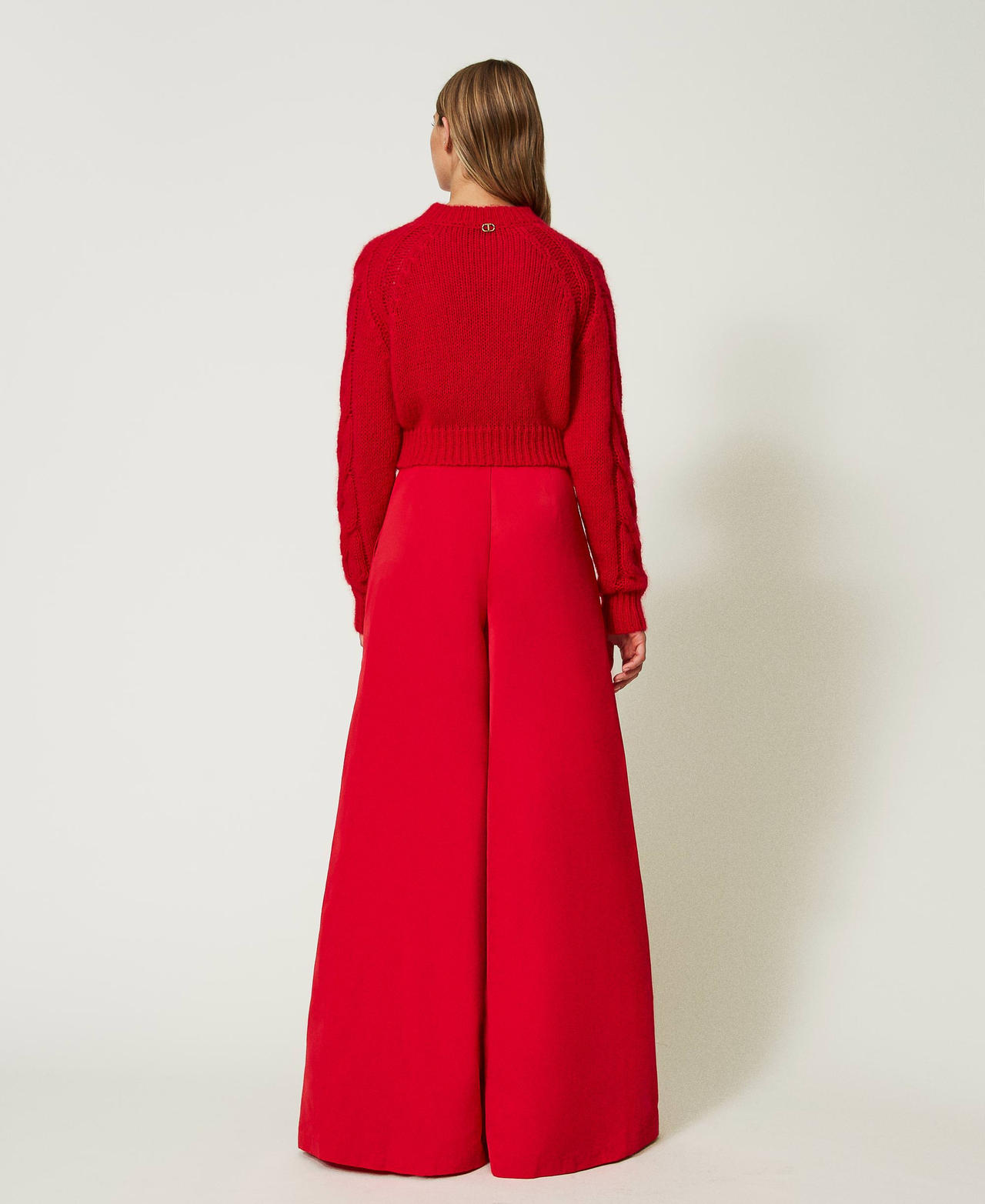 Palazzohose aus Taft