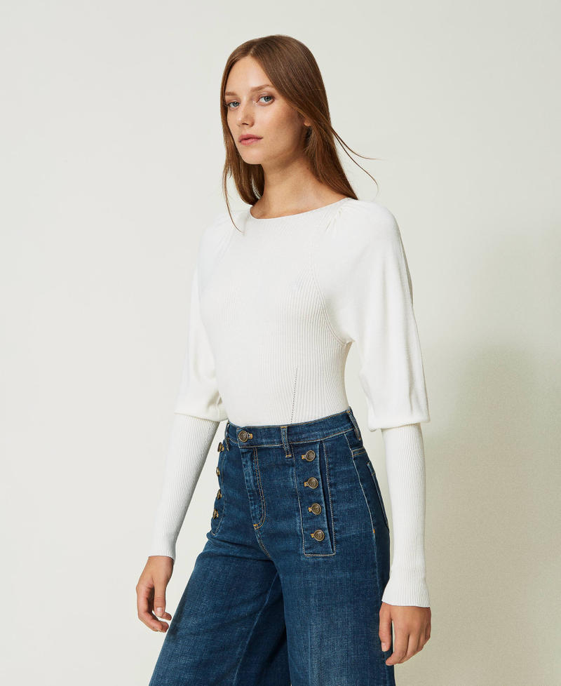 Pull ajusté avec fronces