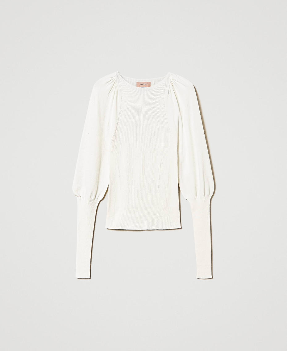 Pull ajusté avec fronces