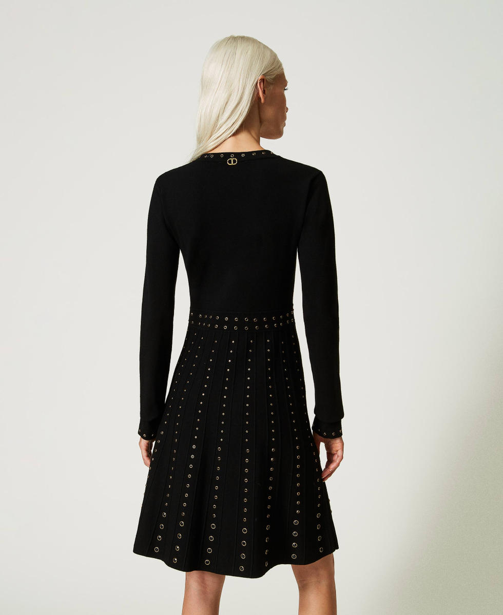 Short knit dress with studs