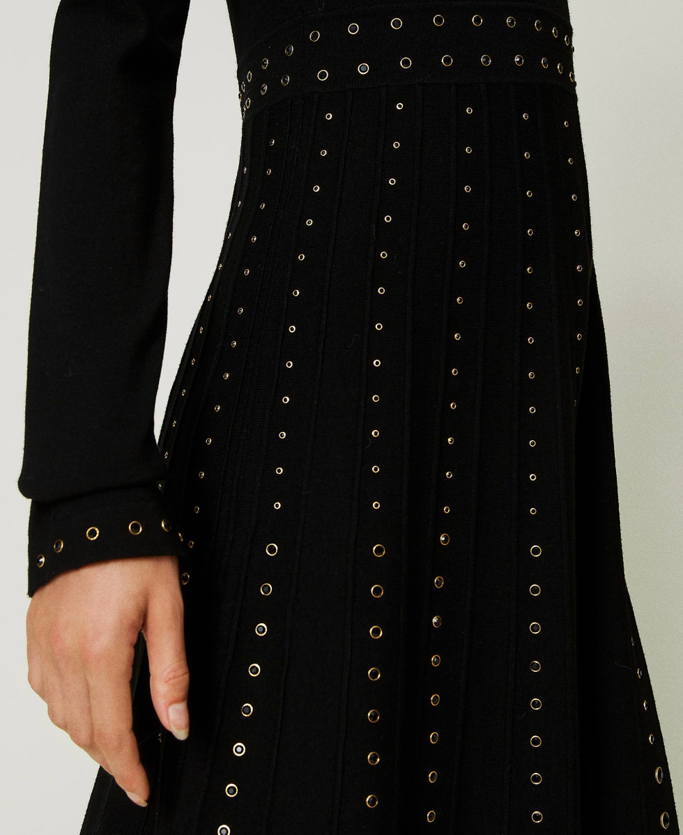Short knit dress with studs