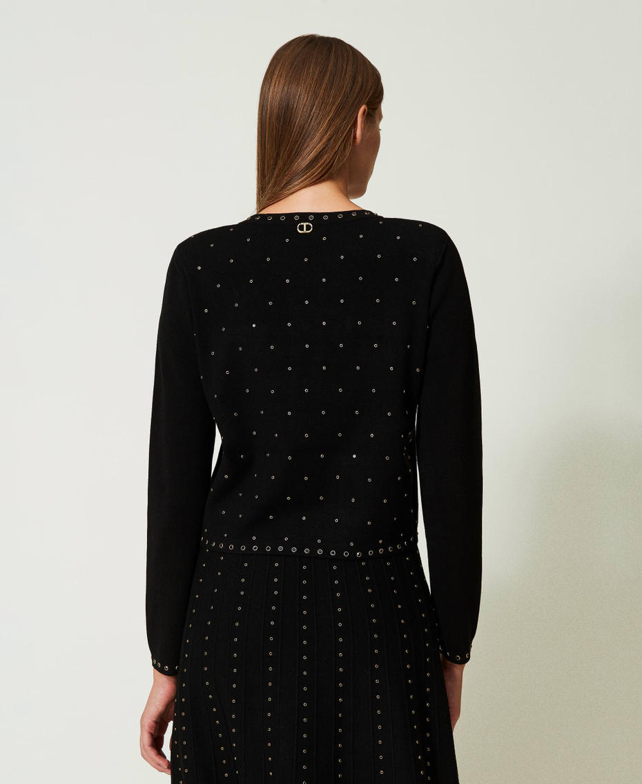 Blouson en maille avec clous