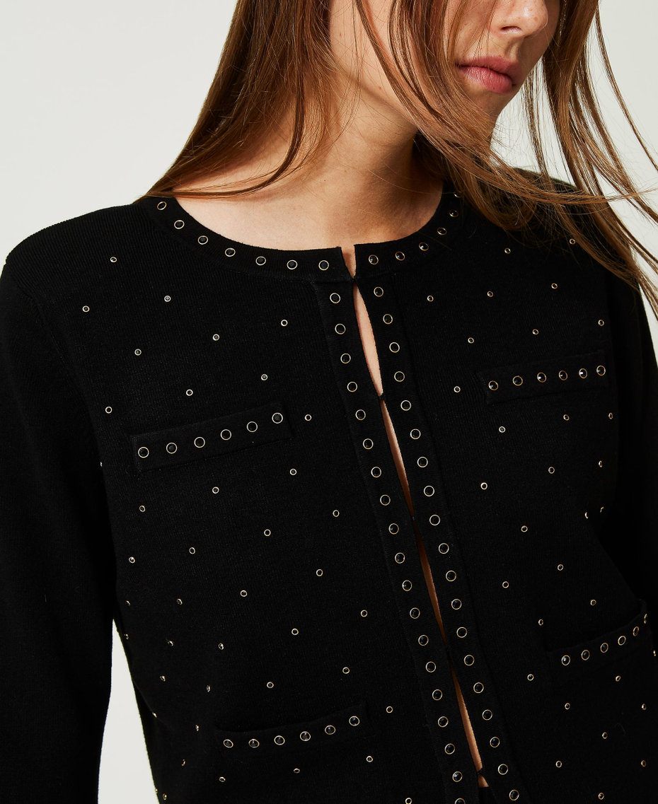 Blouson en maille avec clous