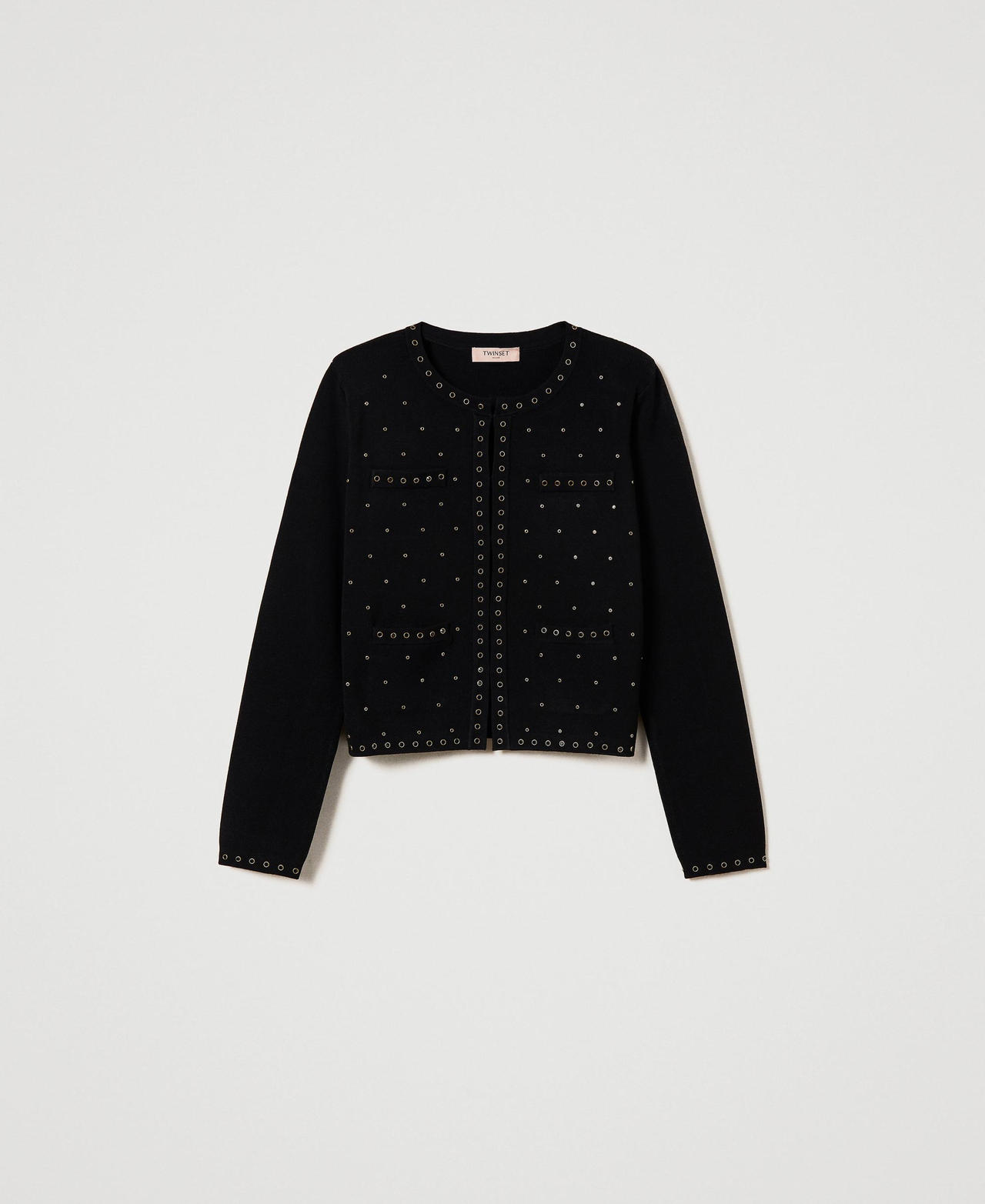 Blouson en maille avec clous