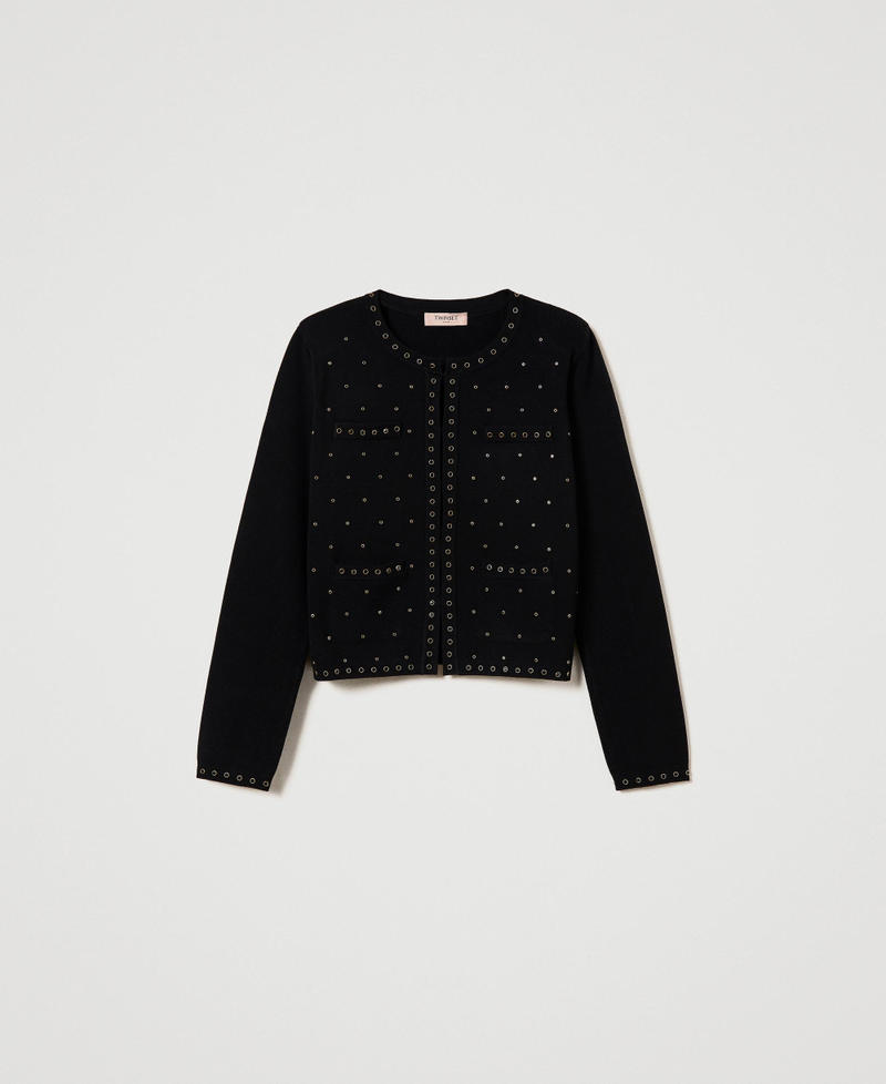 Blouson en maille avec clous