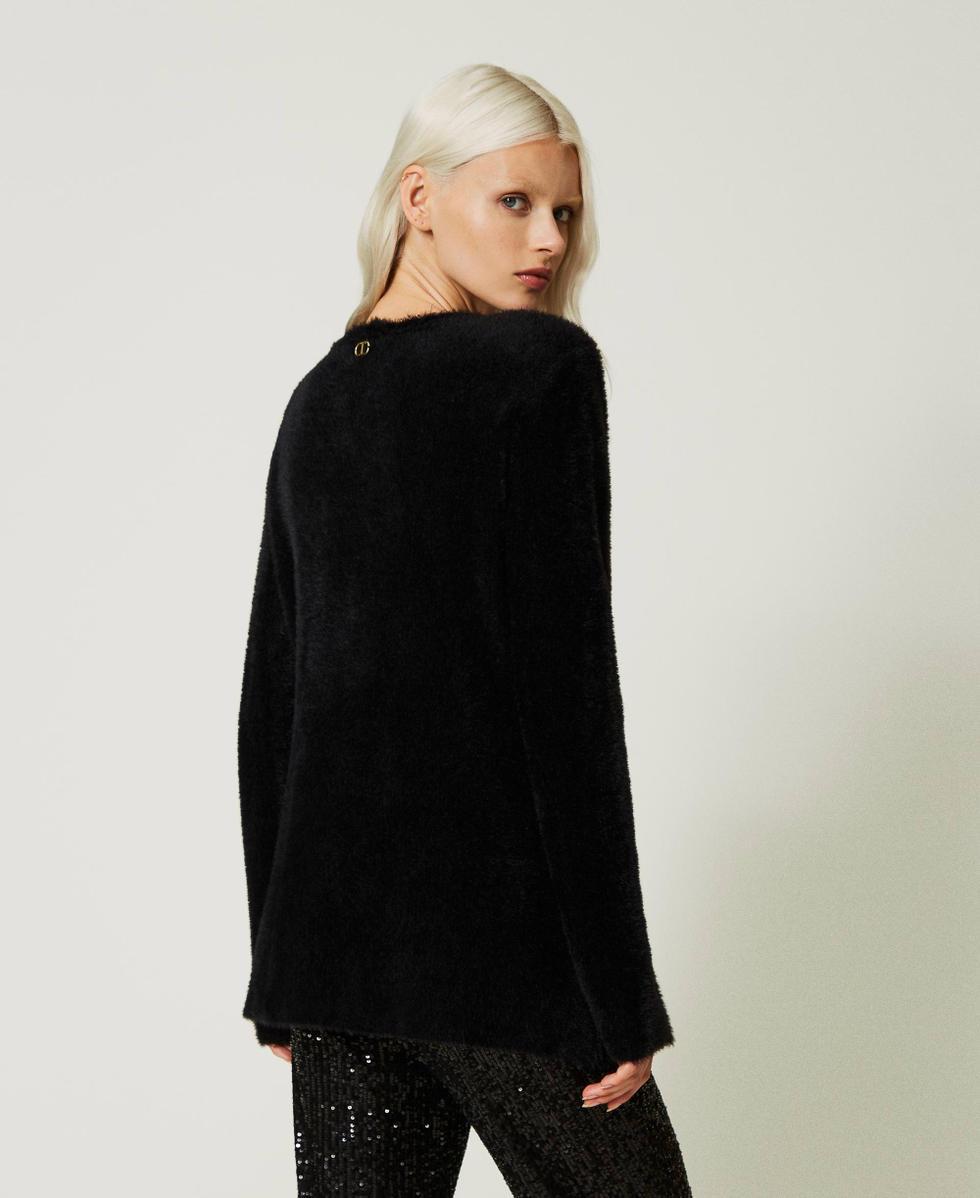 Pique jacquard knit blazer