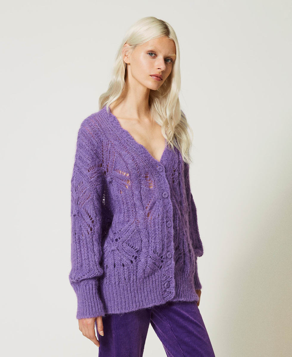 Alpaca and mohair blend cardigan