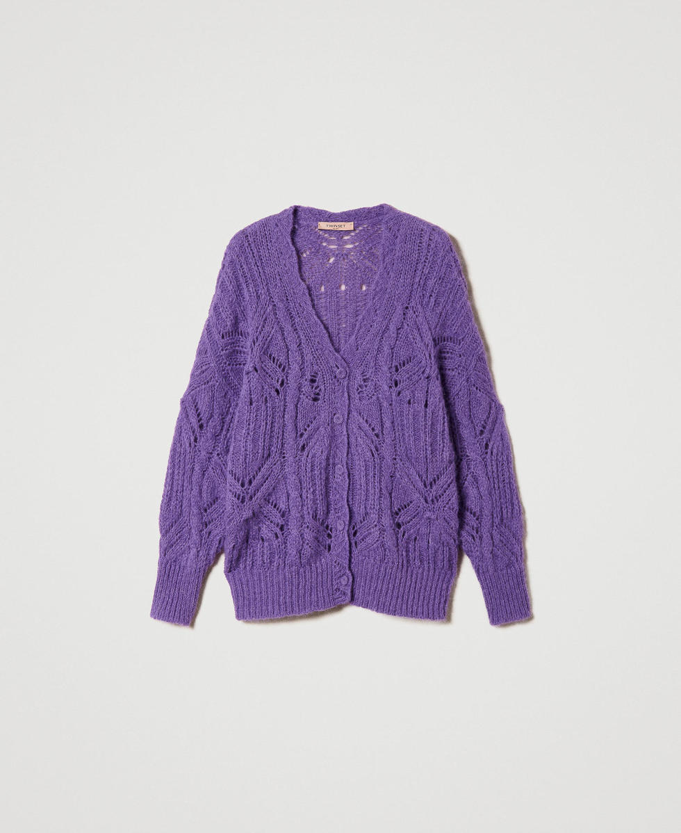 Alpaca and mohair blend cardigan