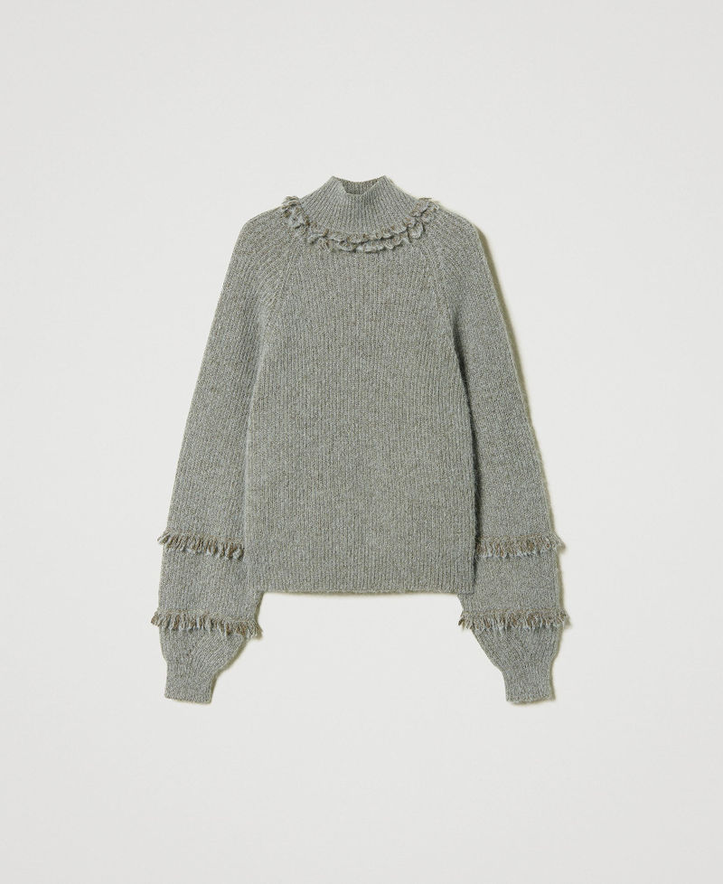 Maglia in misto mohair e alpaca lurex