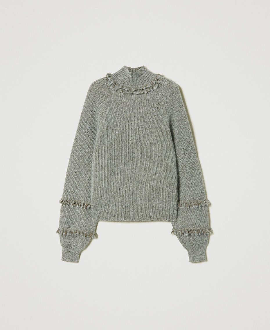 Maglia in misto mohair e alpaca lurex