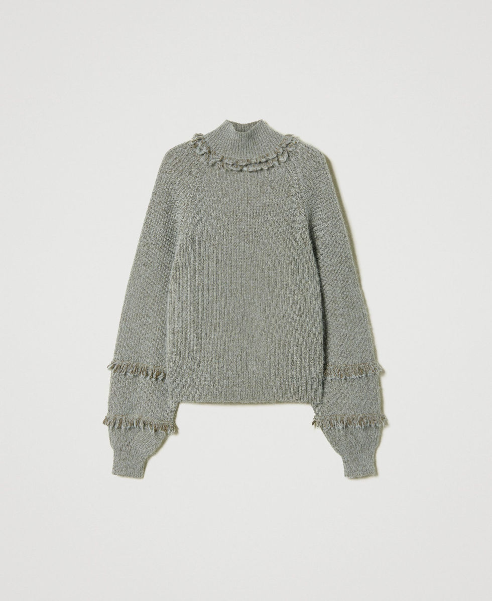 Maglia in misto mohair e alpaca lurex Donna Verde TWINSET Milano