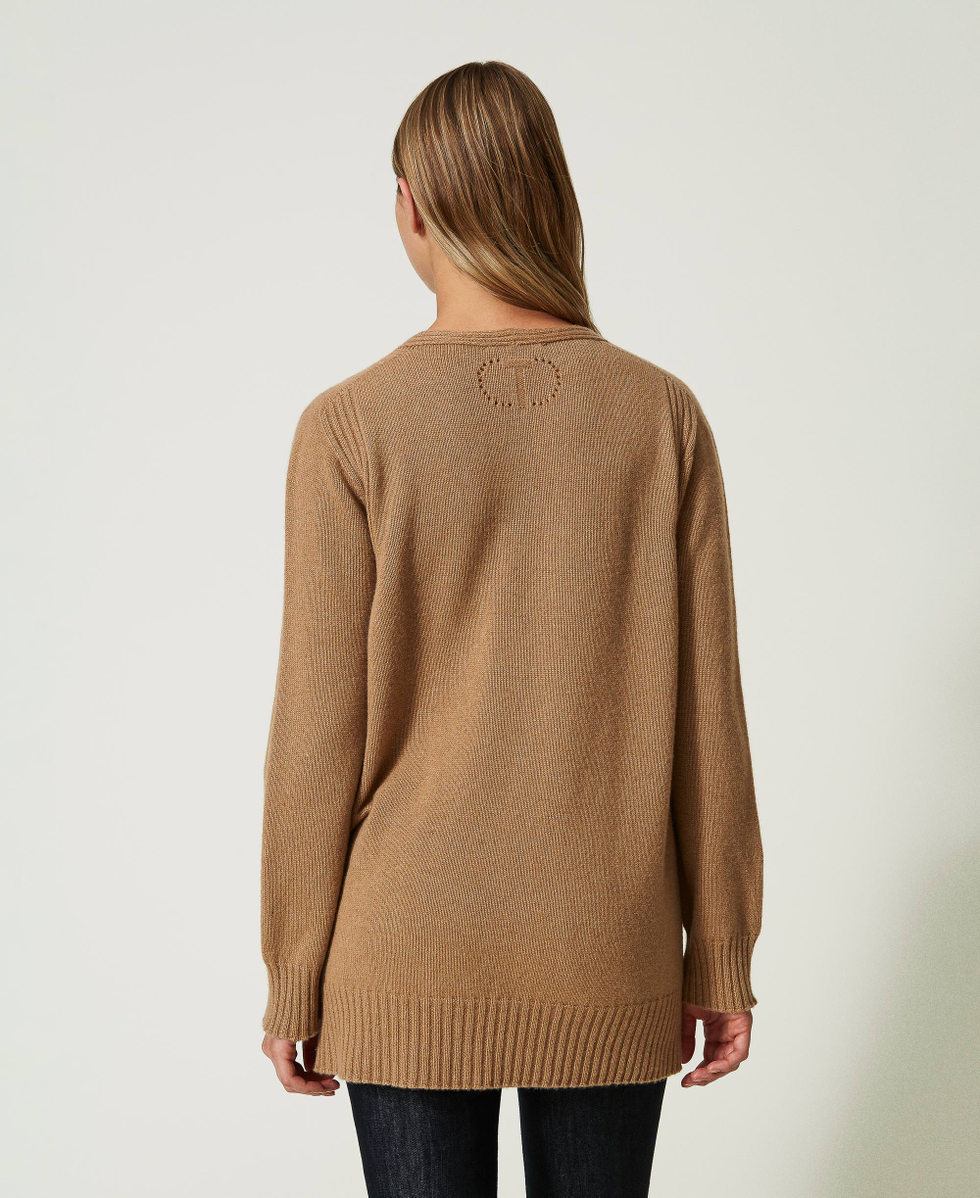 Pull cachemire marron femme discount