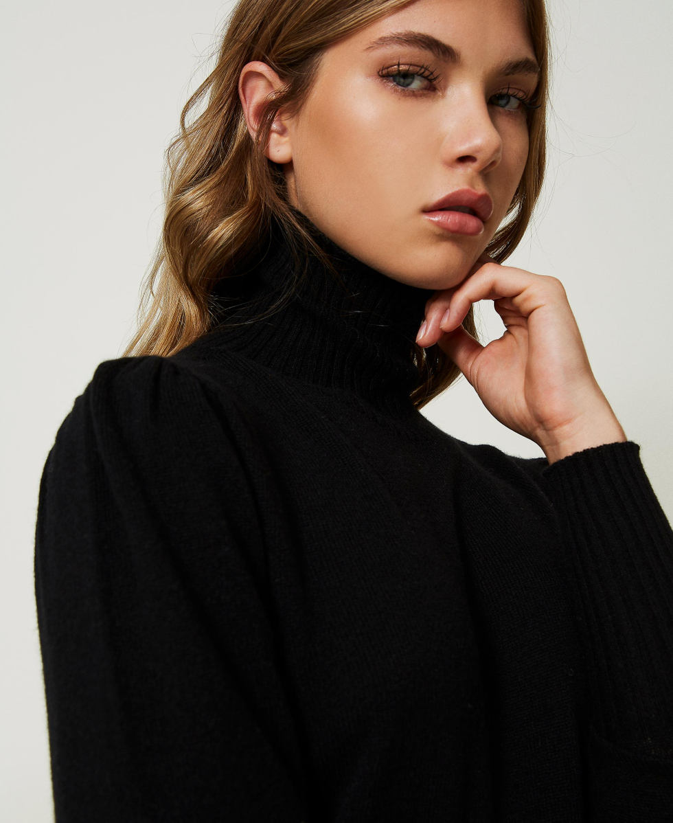 Col roulé noir cachemire femme 2025