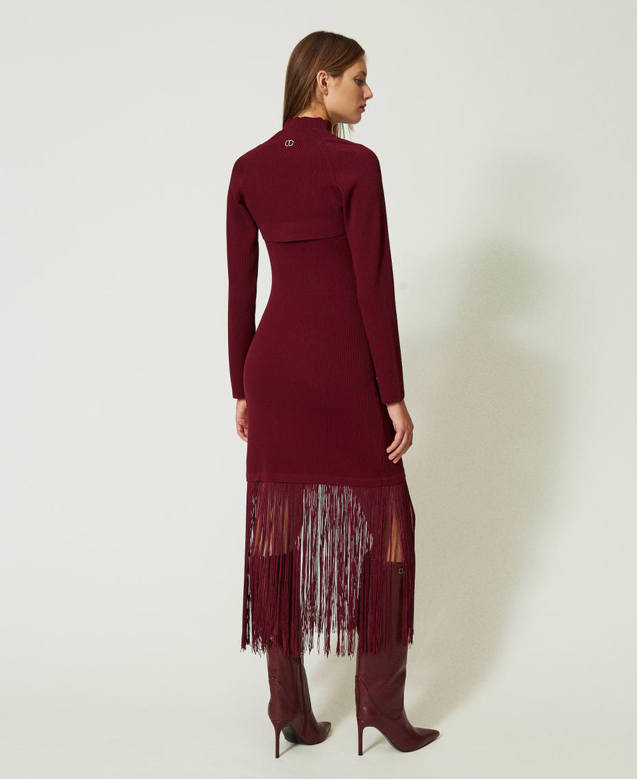 Long dress with fringes and shrug