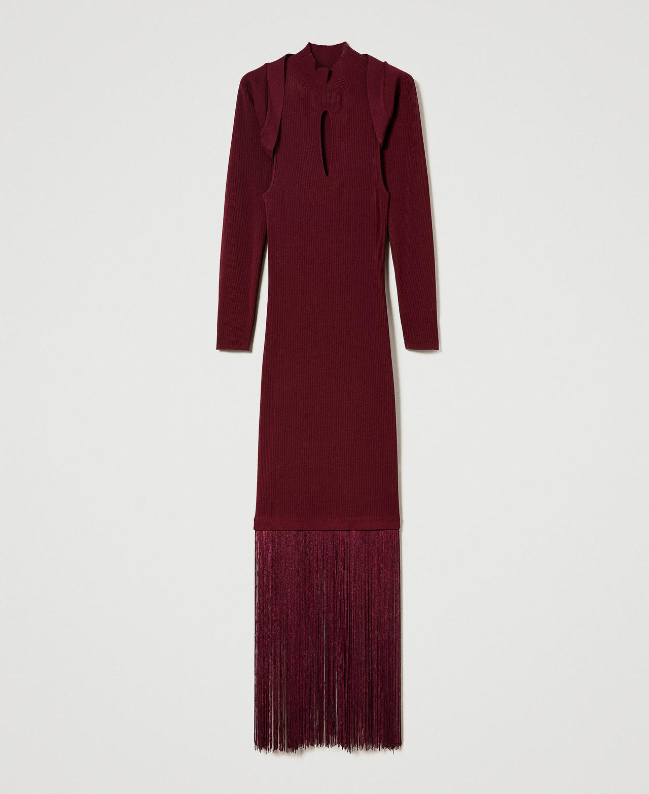 Long dress with fringes and shrug