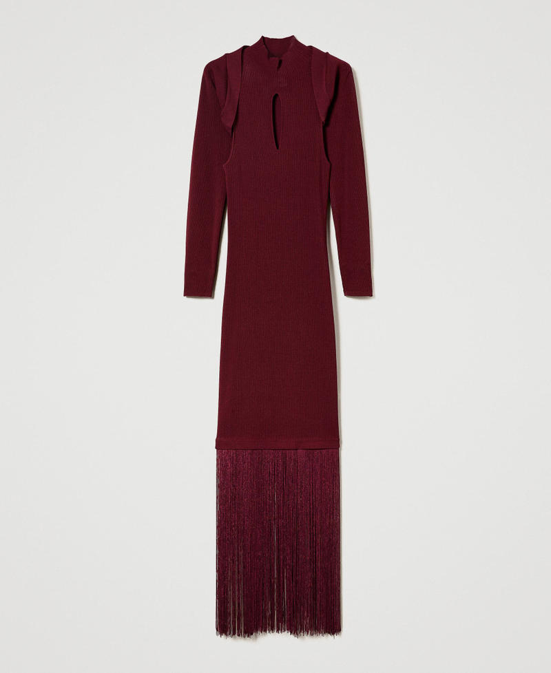 Long dress with fringes and shrug