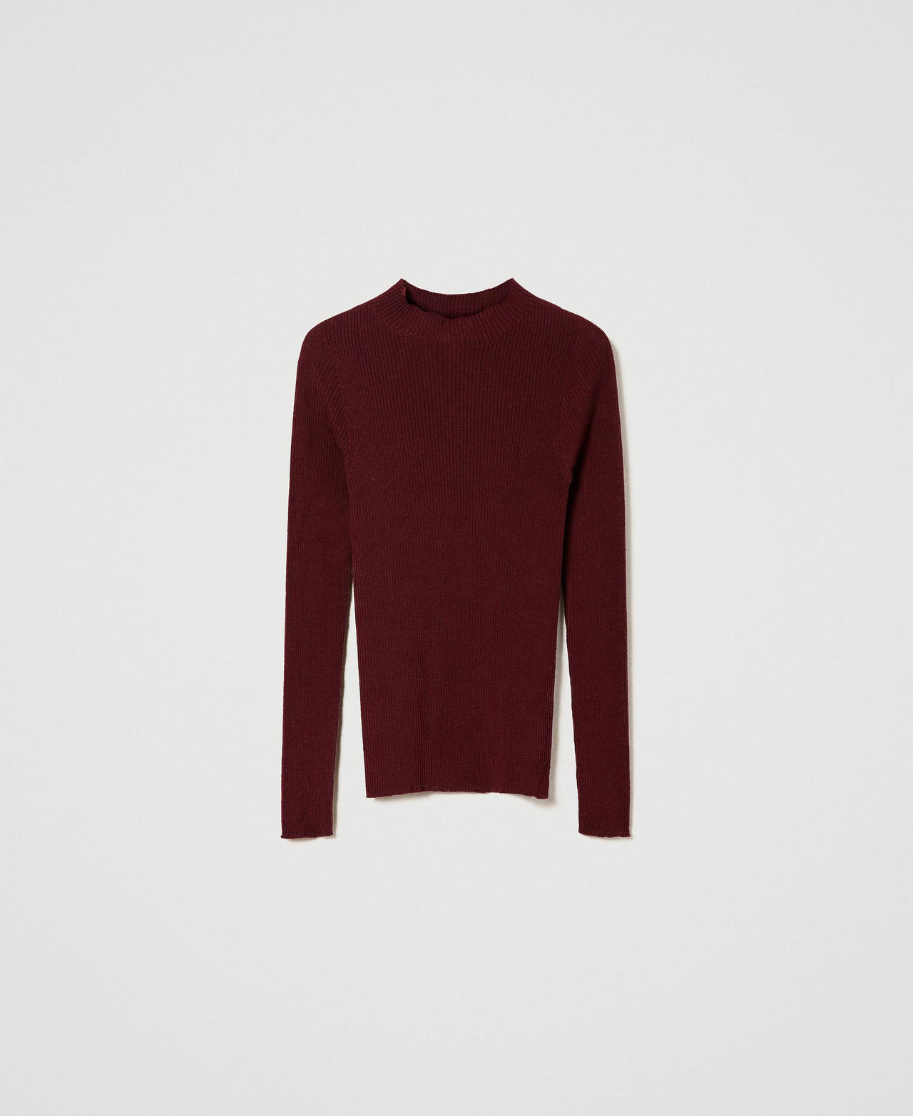 Pull col montant en laine