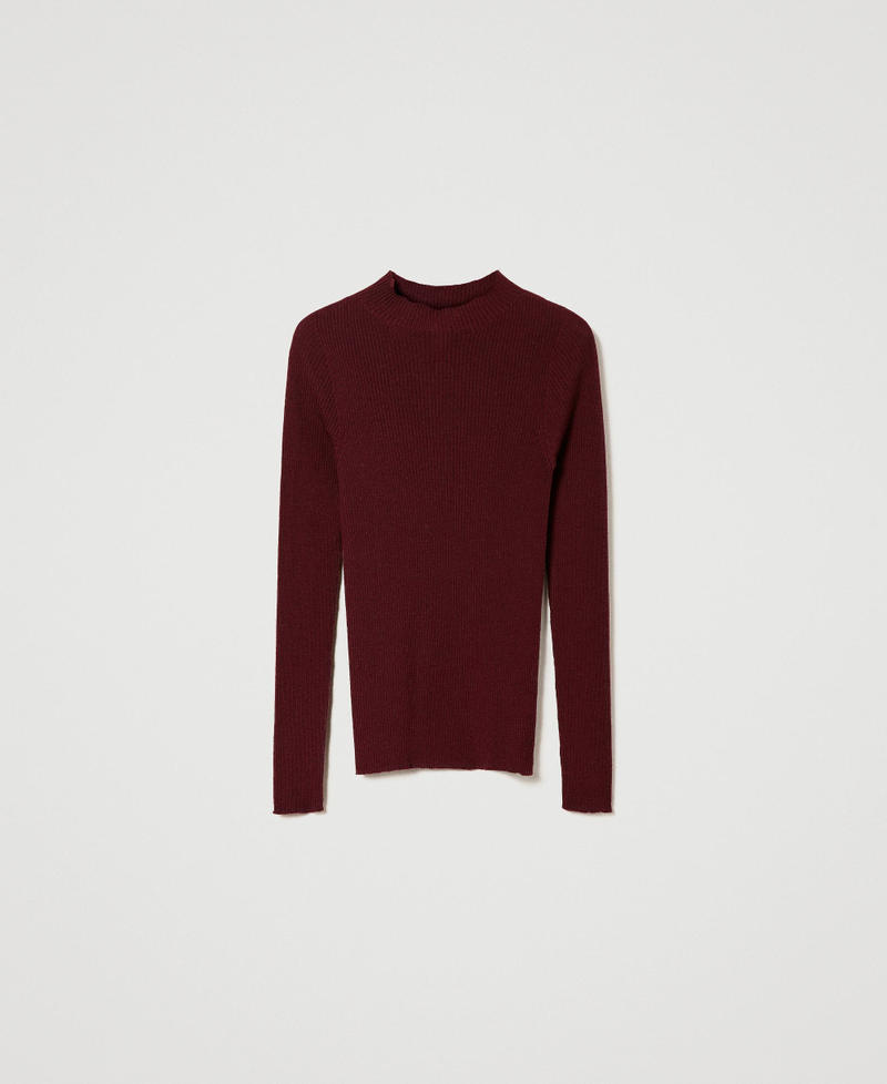 Pull col montant en laine