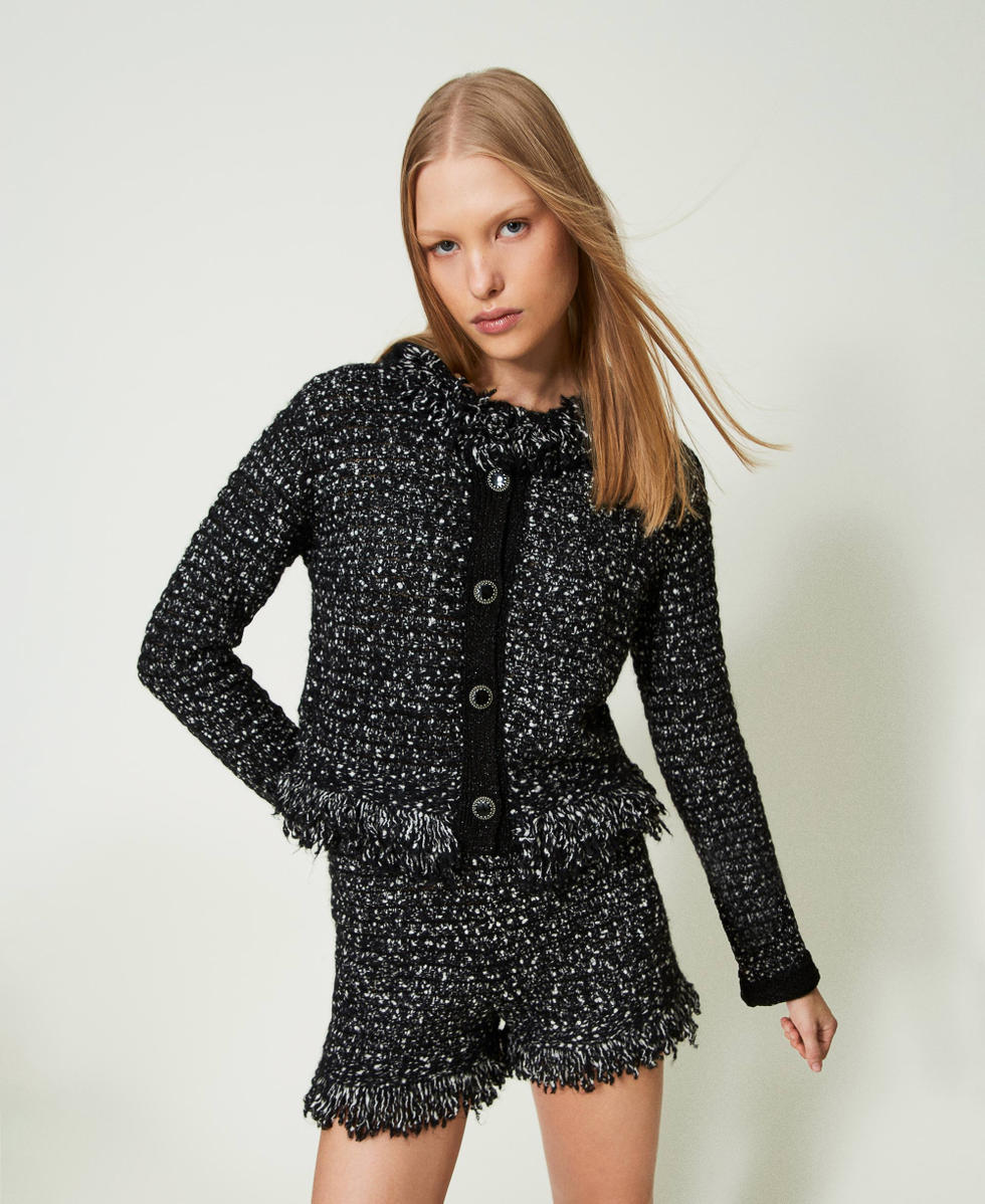 Boucl&eacute; lurex jacket