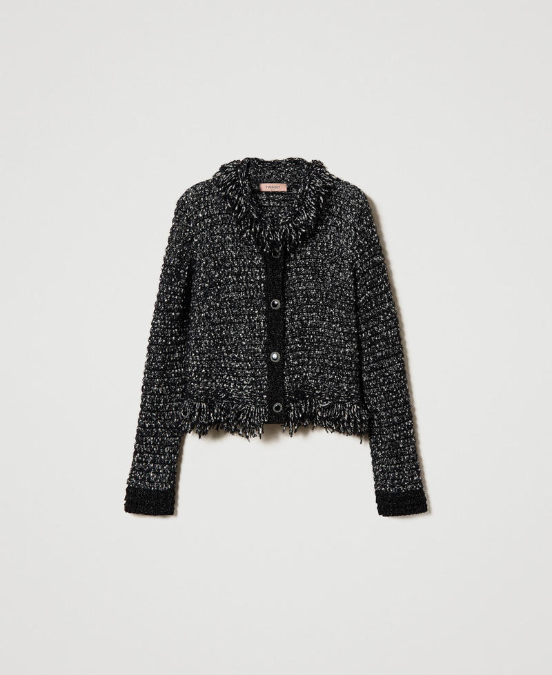 Boucl&eacute; lurex jacket