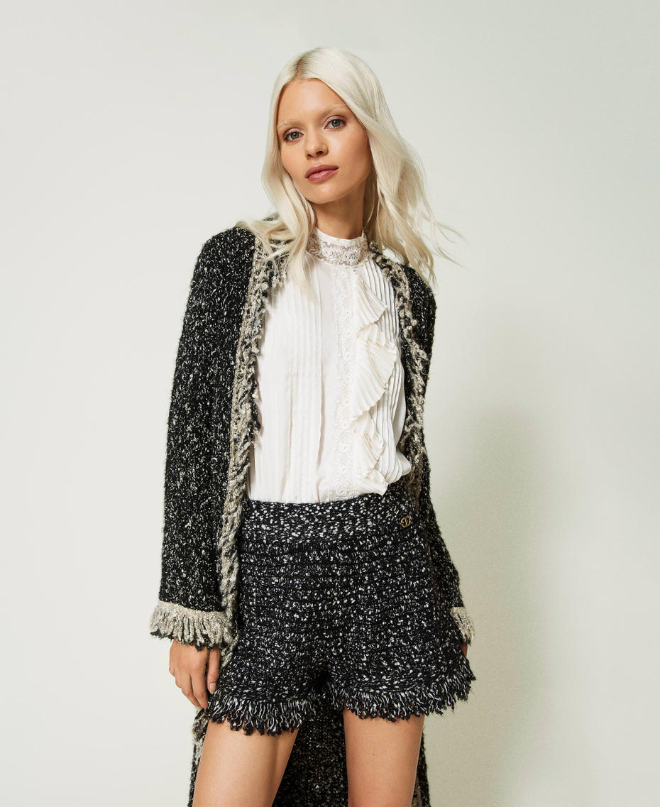 Short en fil bouclé lurex