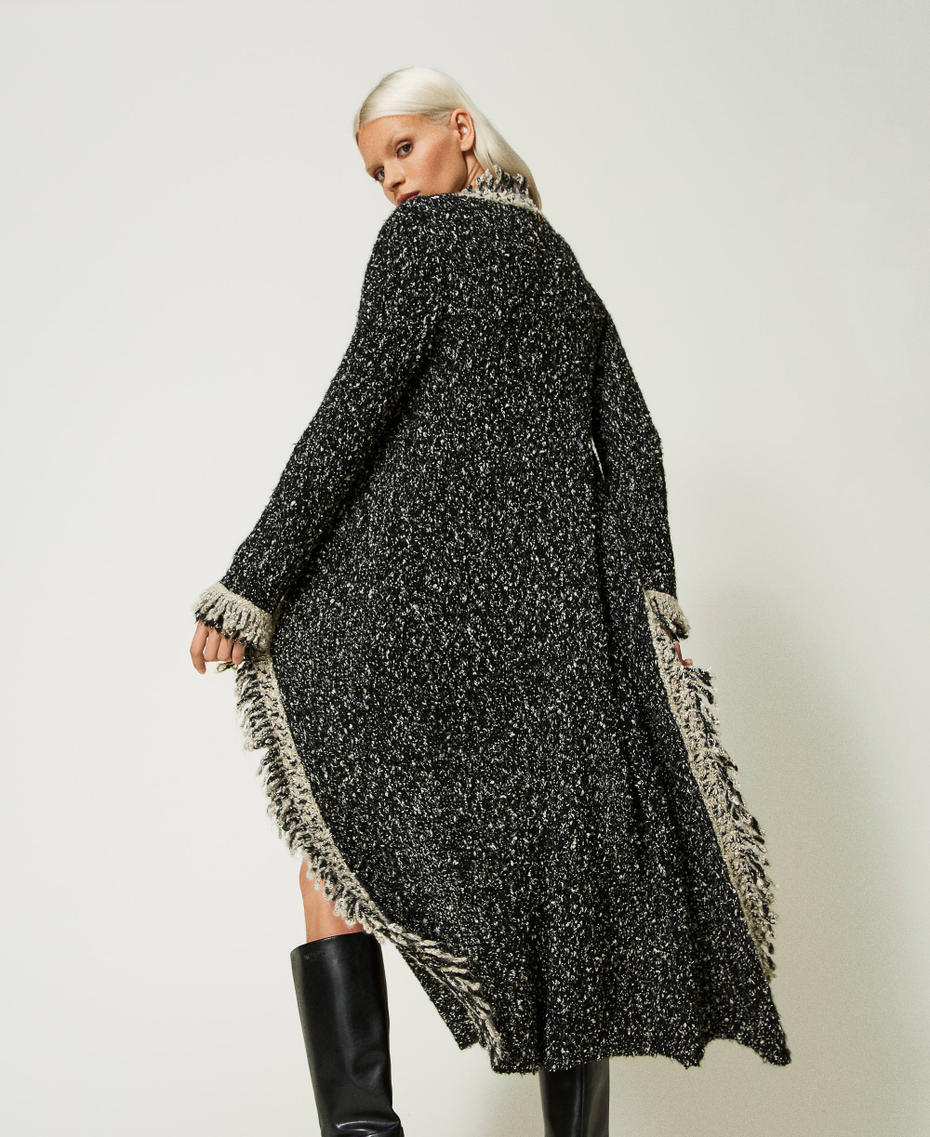 Maxi cardigan en fil bouclé