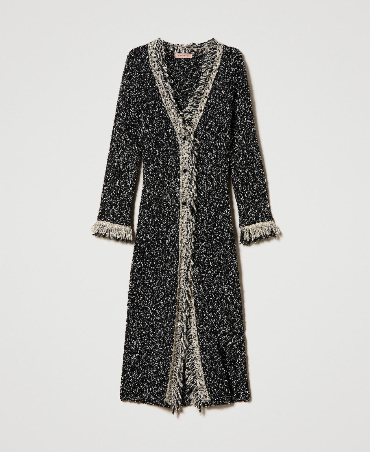 Maxi cardigan en fil bouclé