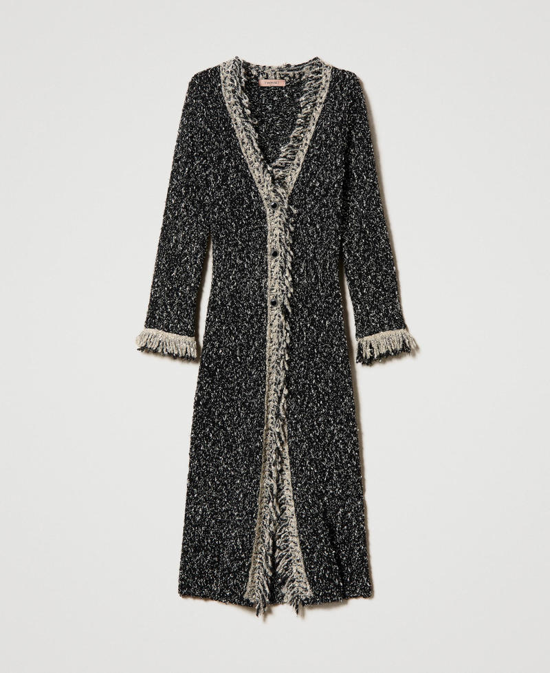 Maxi cardigan en fil bouclé