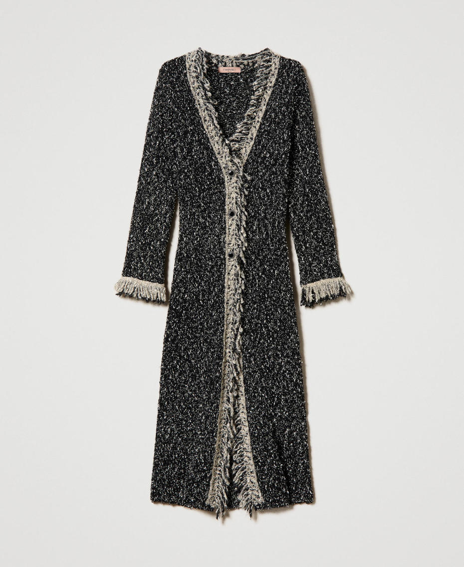 Boucl&eacute; maxi cardigan