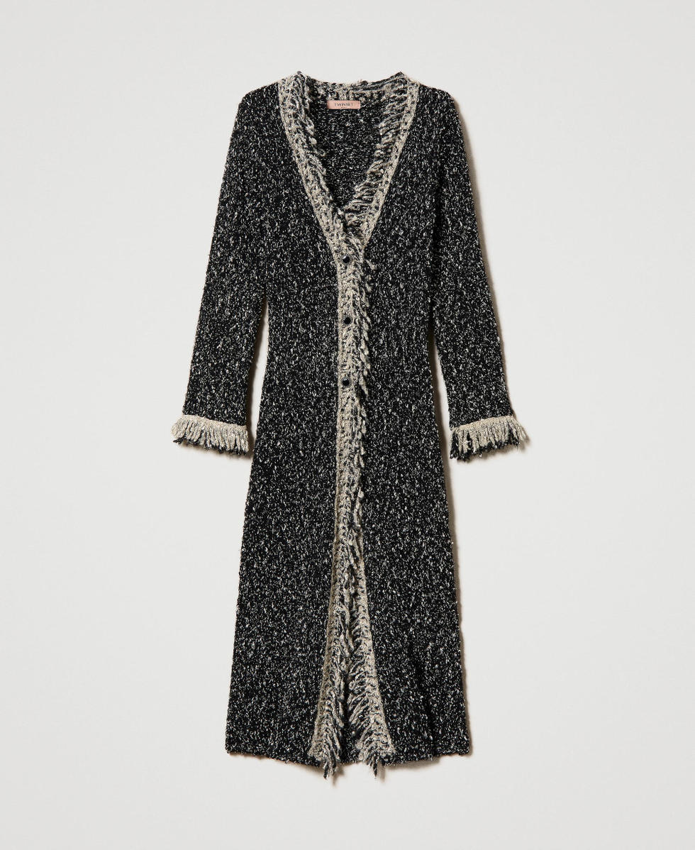 Boucl&eacute; maxi cardigan