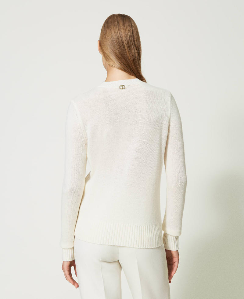 Gonna Twinset Actitude in maglia misto lana con ricami donna