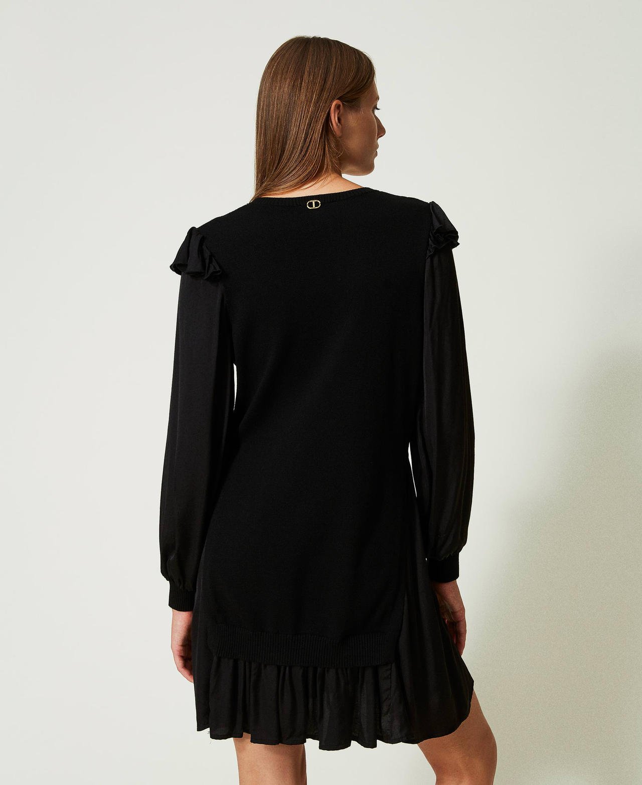 Abito corto in maglia jacquard