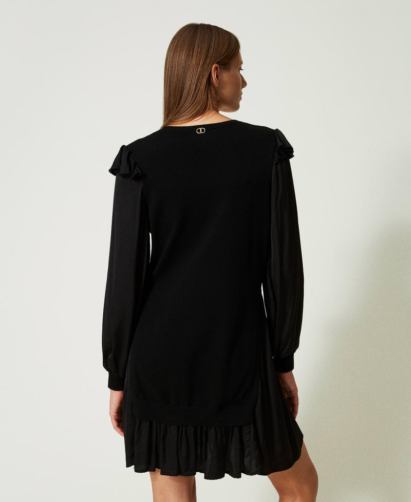 Короткое платье из жаккардового трикотажа Черный женщина 232TT3421-03