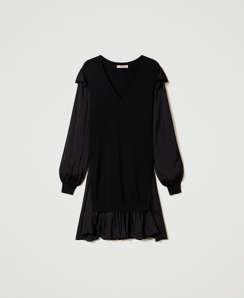 Abito corto in maglia jacquard