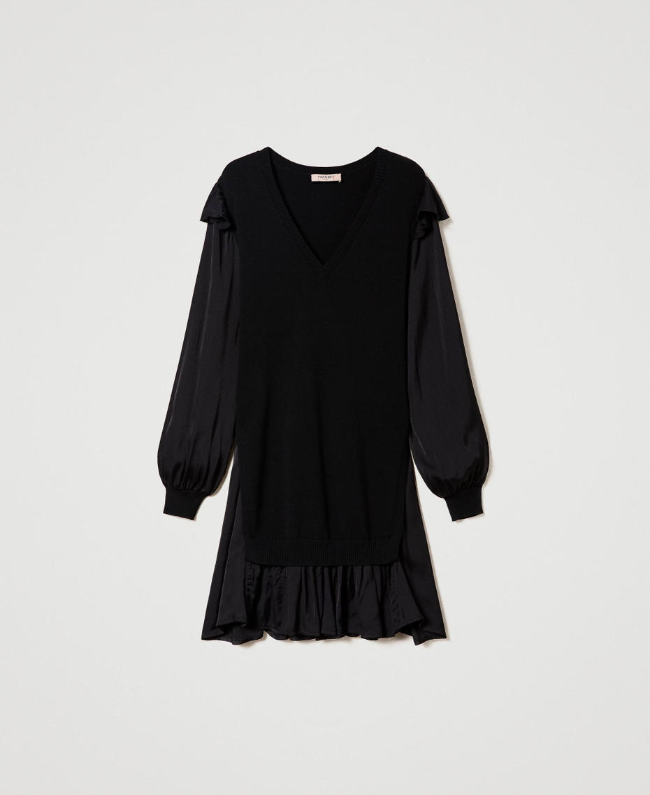Abito corto in maglia jacquard