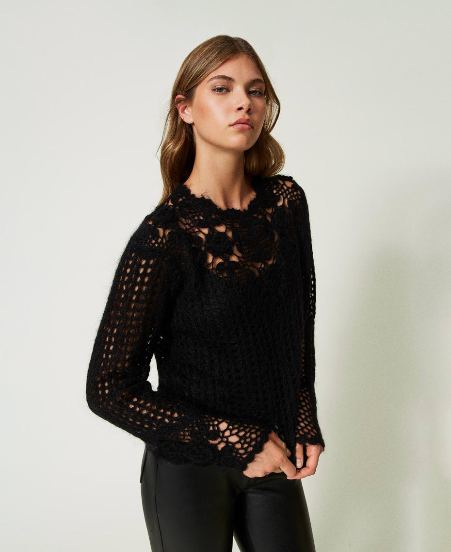 Wool and mohair blend jumper