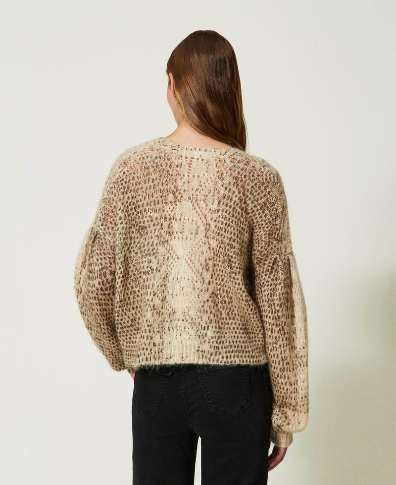 Wool and mohair blend cardi-jumper