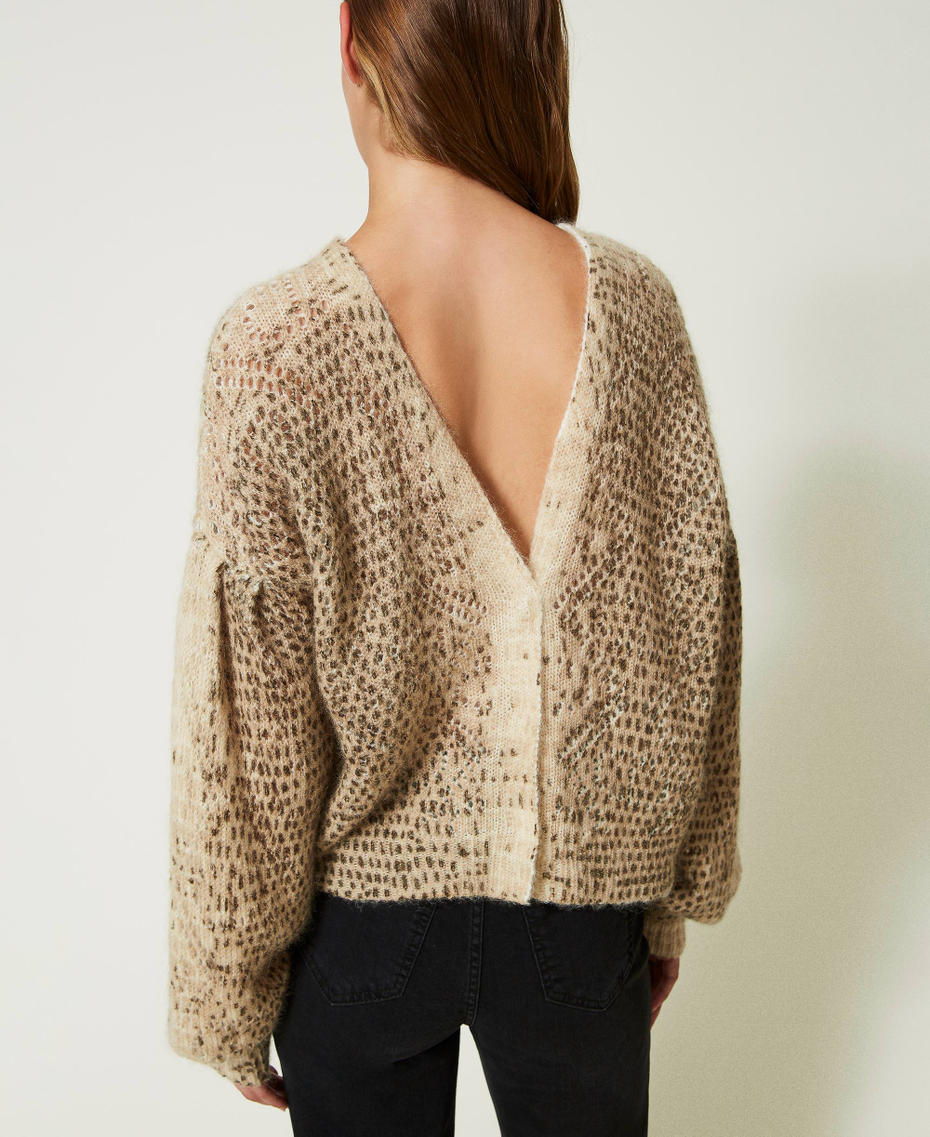Wool and mohair blend cardi-jumper