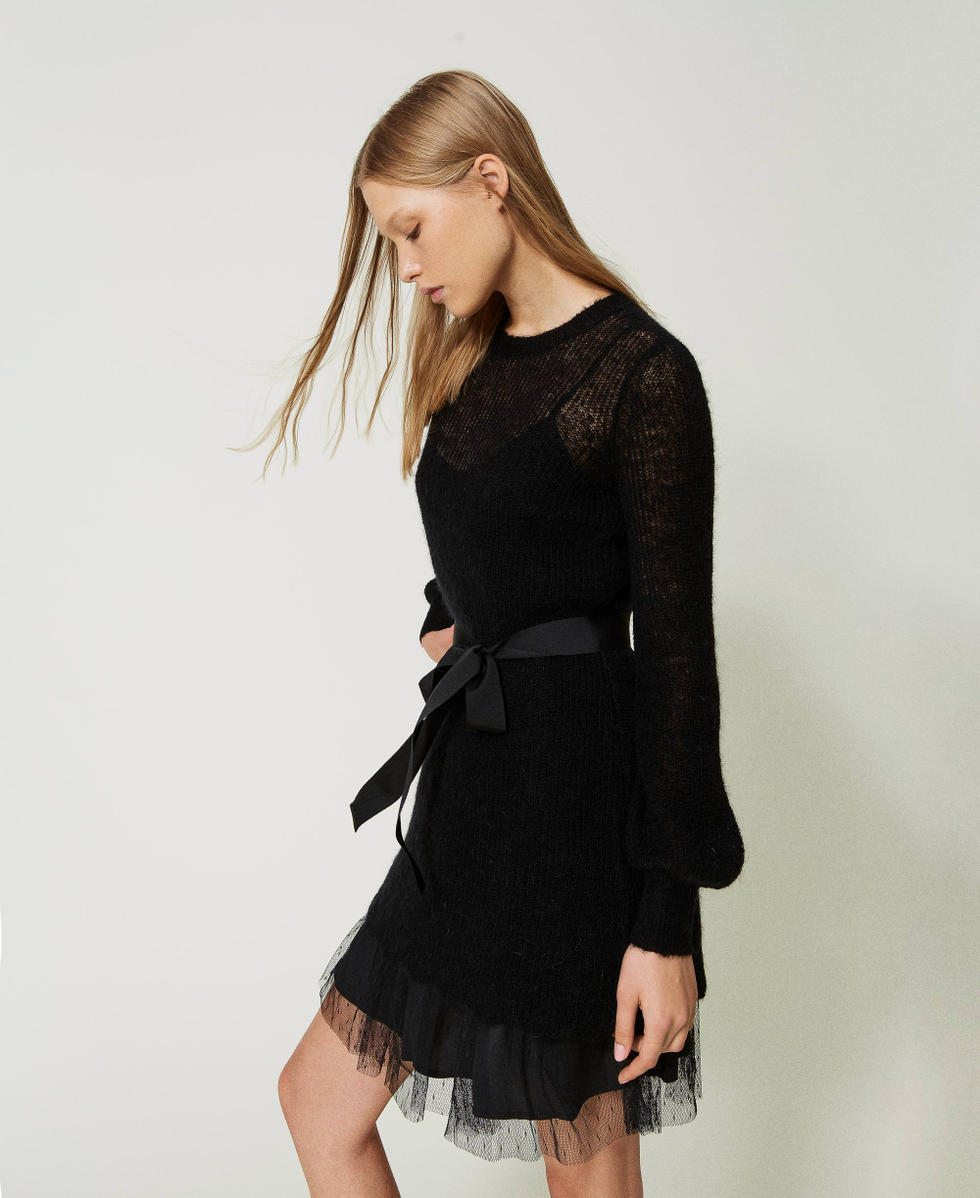 Vestito twin set nero new arrivals