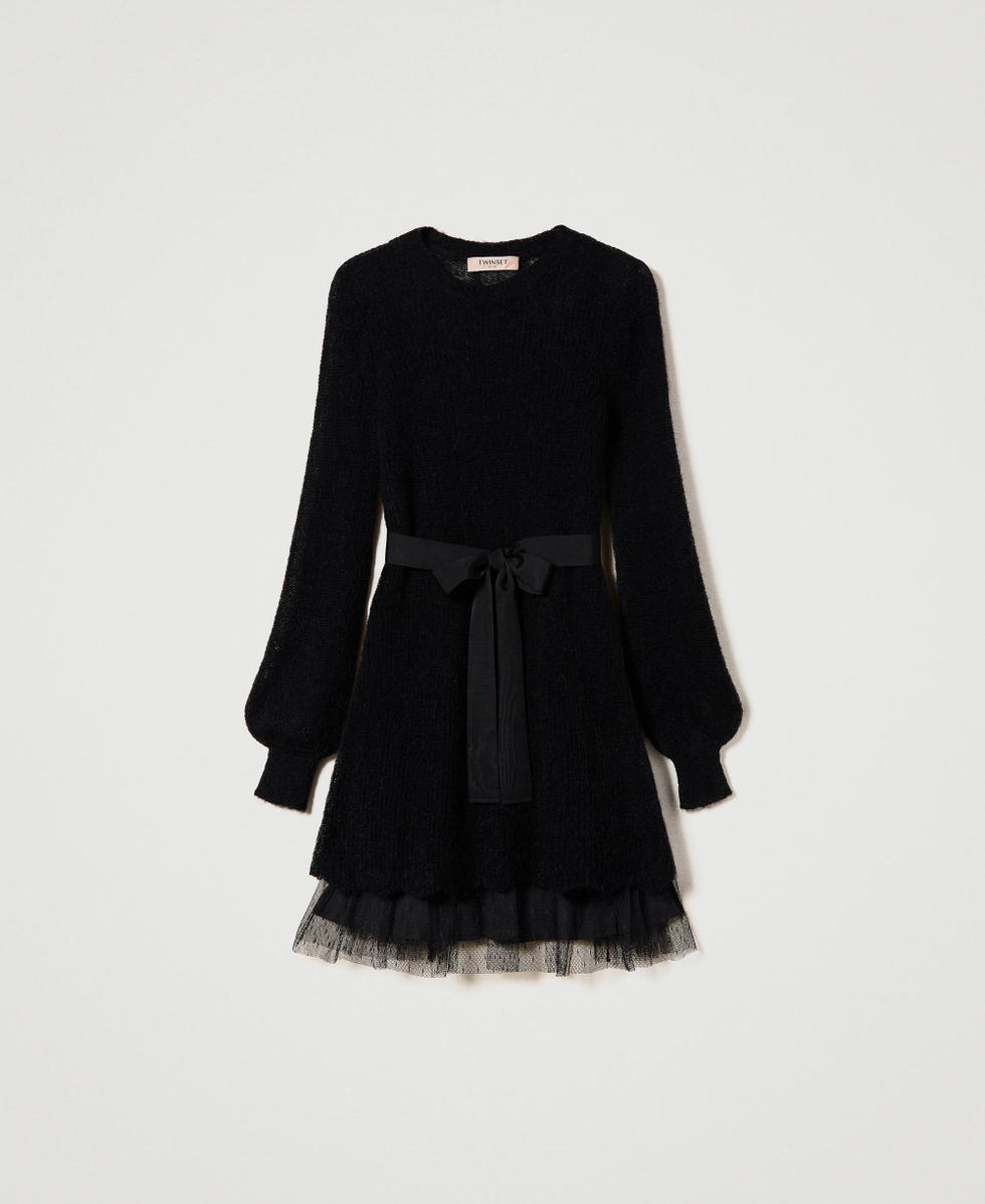 Vestito nero corto invernale top