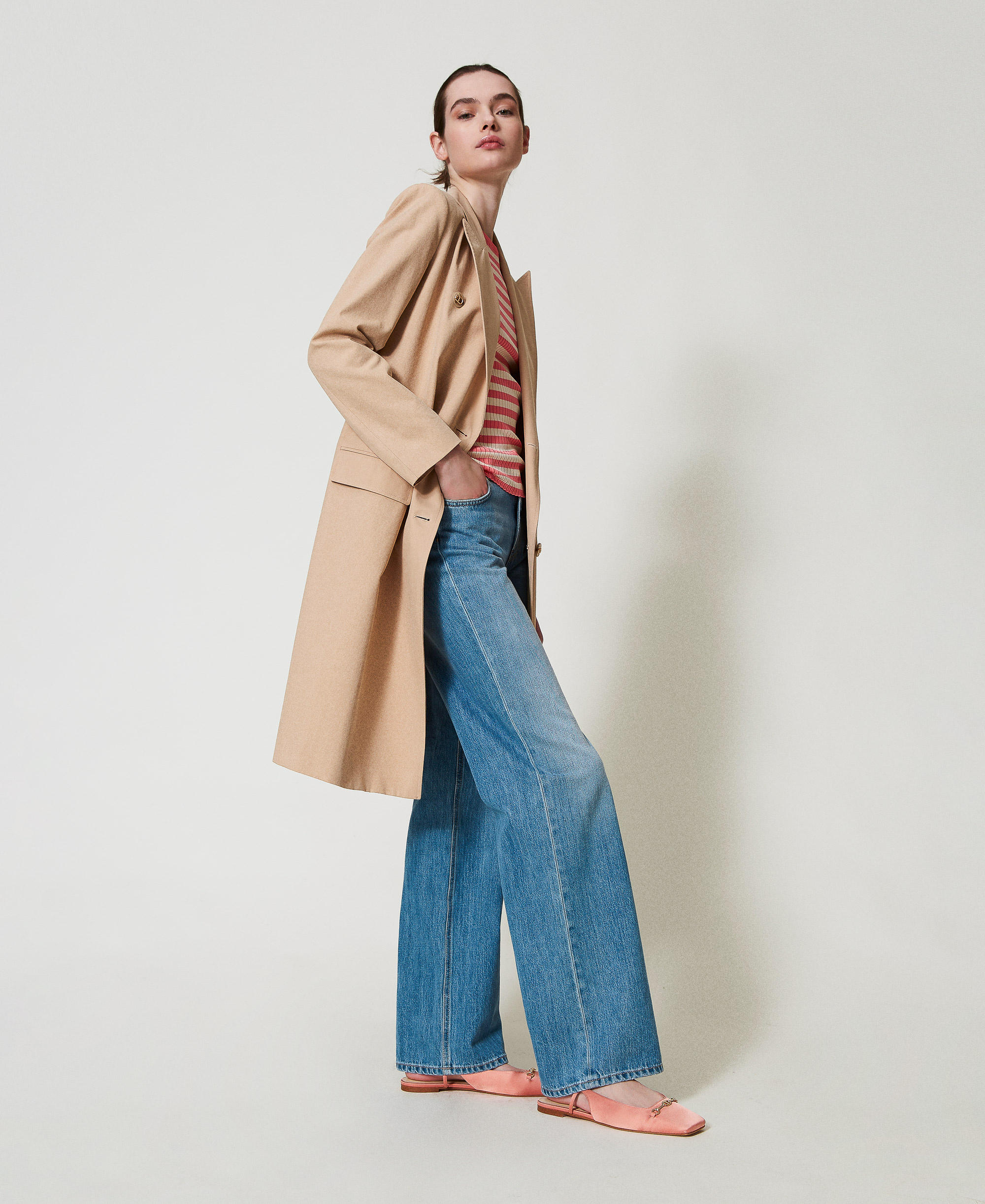 Ballerines slingbacks en satin