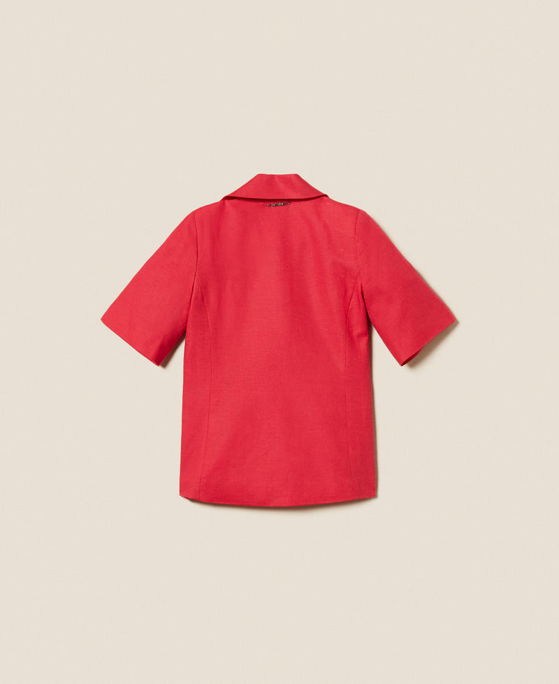 Linen blazer Magenta Red Girl 261GJ2035_13160_S1