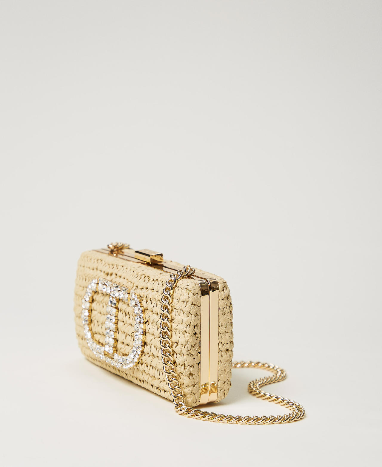 Clutch in paglia con Oval T Paglia Donna 251TD8240_00193_02