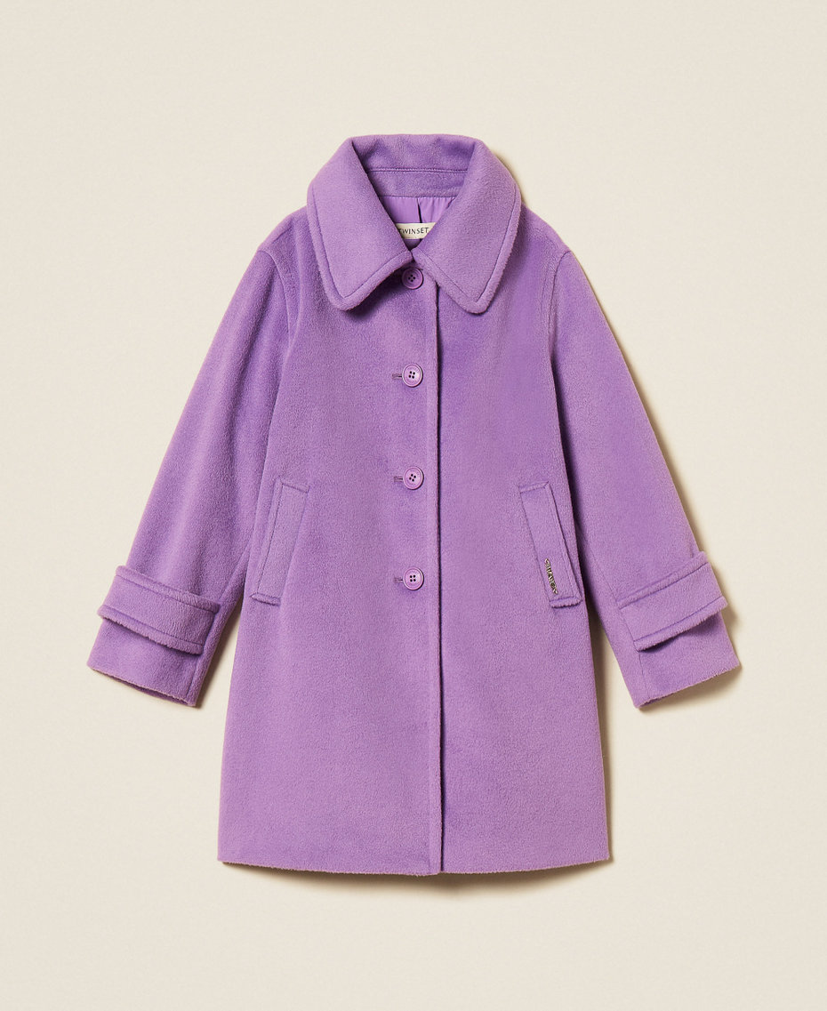 Wool cloth coat with collar &ldquo;Hyacinth&rdquo; Purple Girl 262GJ2060_11296_S0