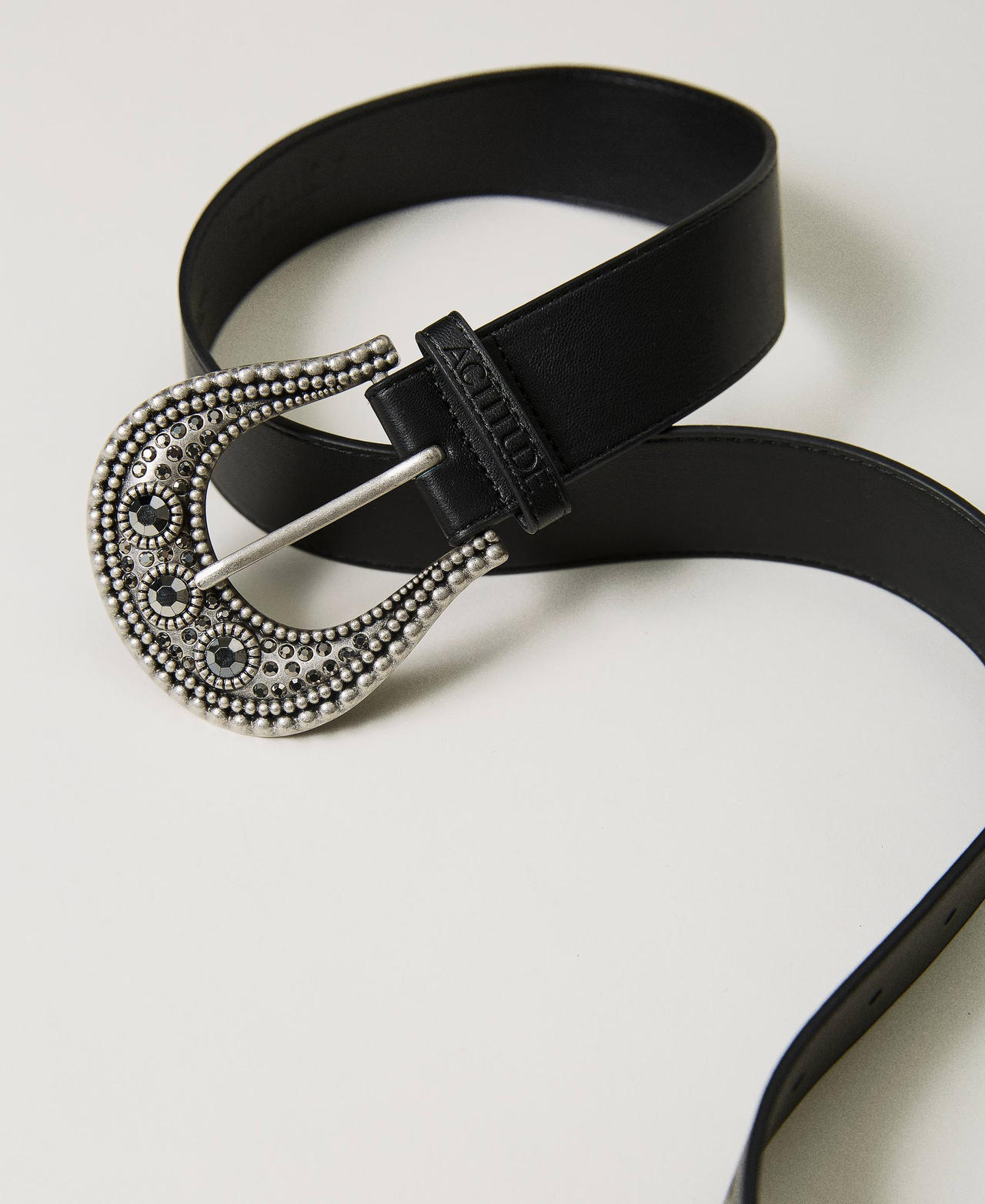 Cintura con fibbia decorata Nero Donna 241AA4030-02