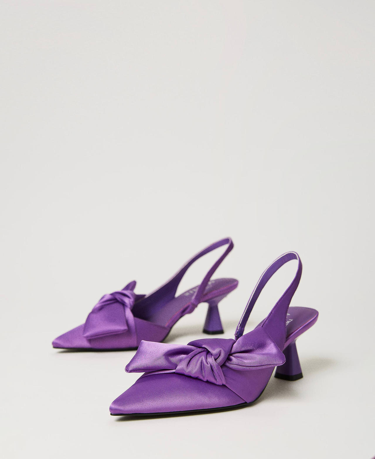 Zapatos de salón destalonados de lazo Morado "Sparkling Grape" Mujer 241ACP016-02