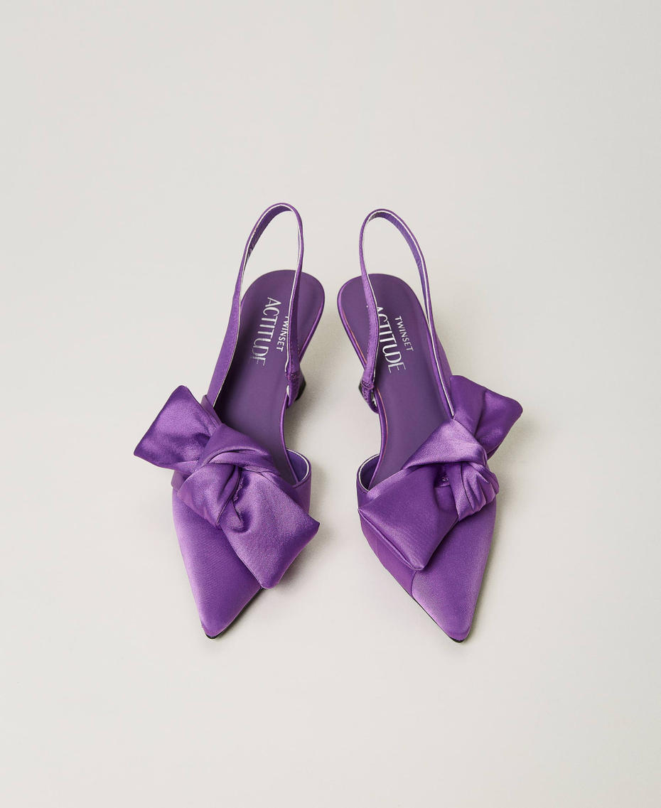 Black Sling Back Bow Court Heels main image 0